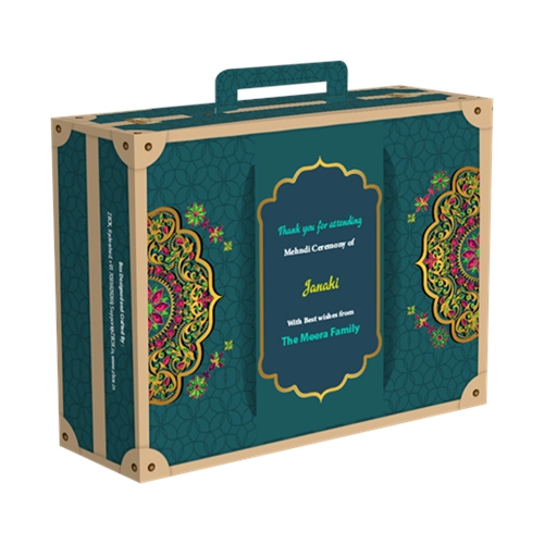 Mehendi Ceremony Gift Box Gradient Finish Medium Suitcase